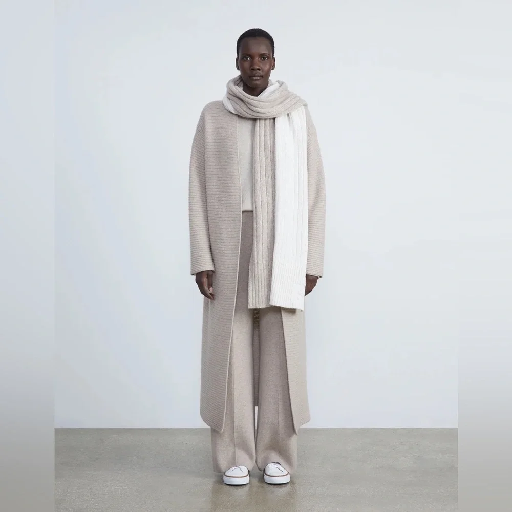 Lafayette 148 New York Cashmere & Silk-Blend Double Knit Pants in Taupe - Picture 3 of 9